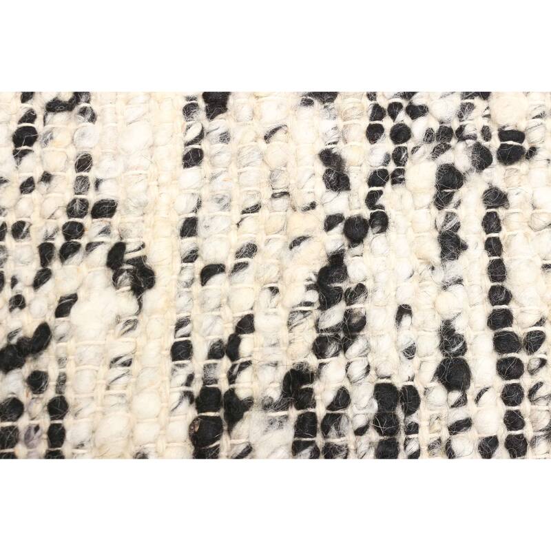 ECARPETGALLERY Braid weave Sienna Cream Wool Rug - 6'1 x 8'10