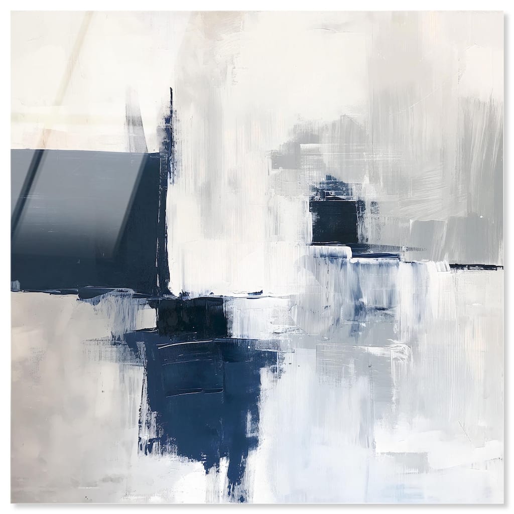 Porcelain Blue on White I Acrylic by Art Remedy, Ready to Hang