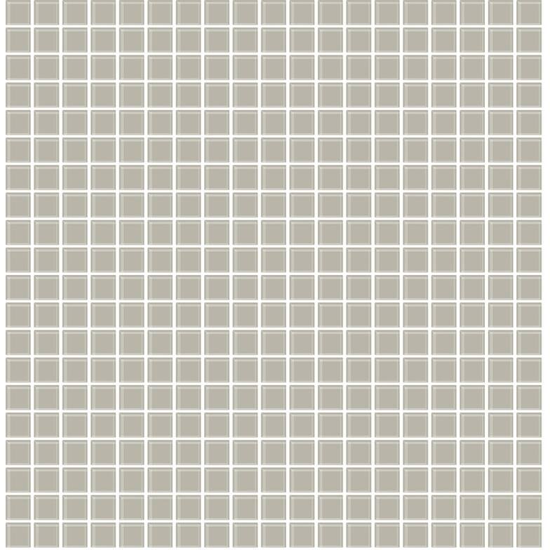 Brewster Crystalline Taupe Glass Tile Wallpaper - 20.5in x 396in x 0.025in