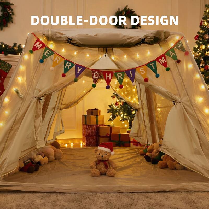 5.76 m ² Inflatable Tents for Camping with canopy, Blow Up Tent with Hand Pump, Easy Setup InflatableTent 4 Season Tent