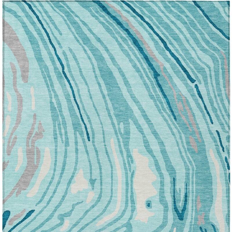HomeRoots Abstract Transitional Rectangle Outdoor Rug