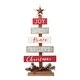 preview thumbnail 14 of 13, Glitzhome Christmas Tree Shaped Wooden Nativity Sign Table Decor for Holiday Party