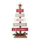 preview thumbnail 15 of 34, Glitzhome Wooden Sign Christmas Tree Shaped Table Decor for Home Shelf Xmas Party