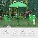 preview thumbnail 4 of 19, Outsunny Kids Folding Picnic Table and Chair Set Frog Pattern - 19.75" L x 19.75" W x 18" H