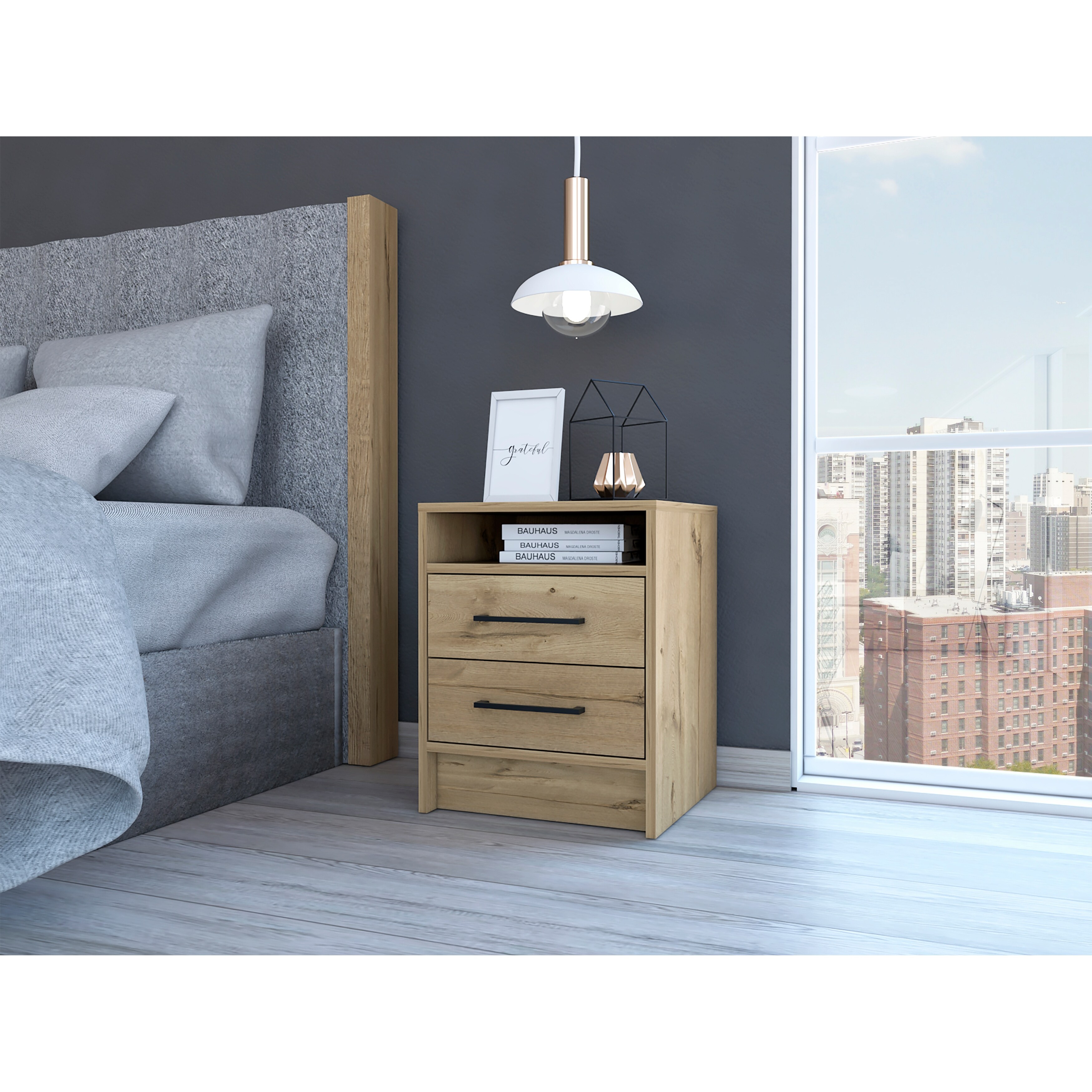Magdalena side table sales with storage