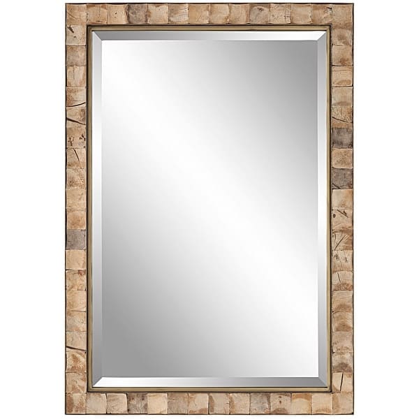 slide 2 of 9, Uttermost 09751 Cocos 27-3/4" W x 41-3/8" H Rectangular Framed Dark Gold / Coconut