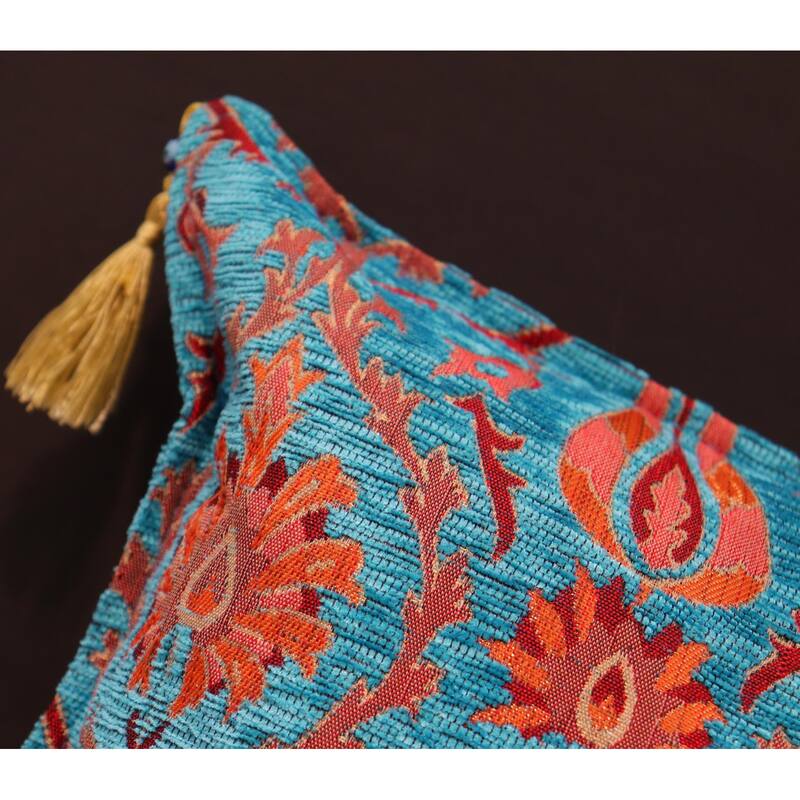Suzani Tulip Chenille Turkish Decorative Pillow