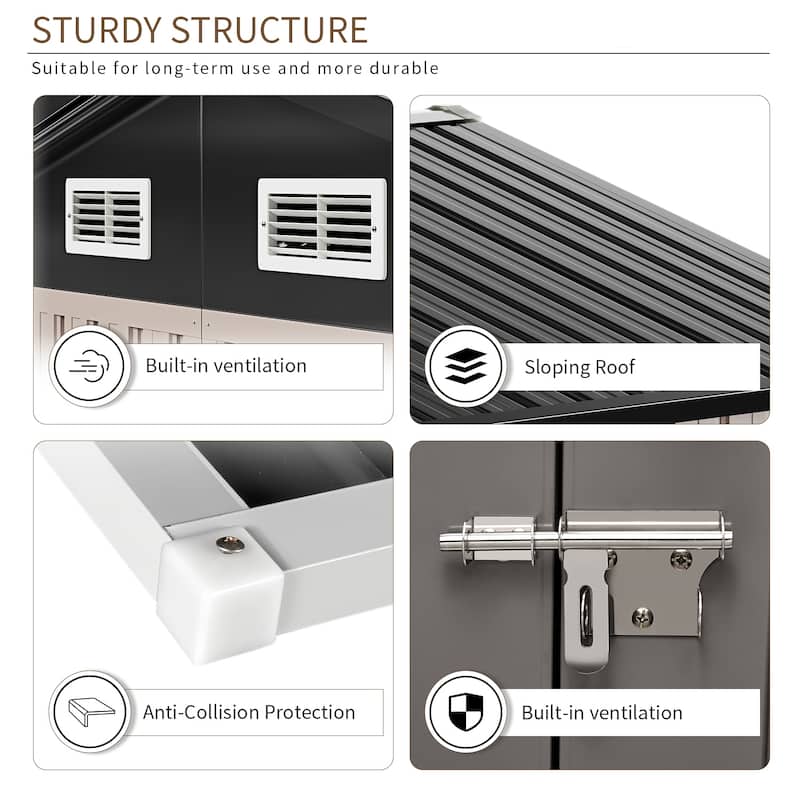 7.6x9.7 FT Outdoor Garden Storage Shed