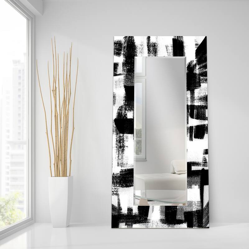 Strick & Bolton Nevala Abstract Beveled Wall Mirror
