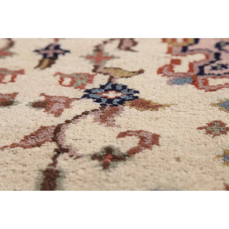 Hand Knotted Oriental 100% Wool Carpet Traditional Medallion Beige & Ivories Sarouk Area Rug - 5' 5'' X 2' 11''