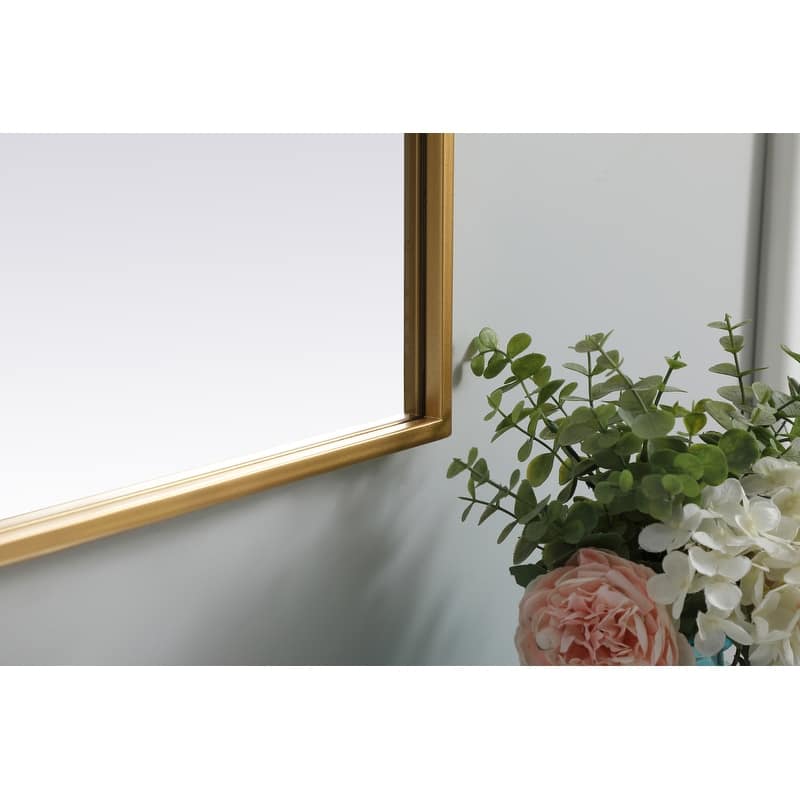 Indigo Home Metal Frame Arch Mirror 36x36 Inch