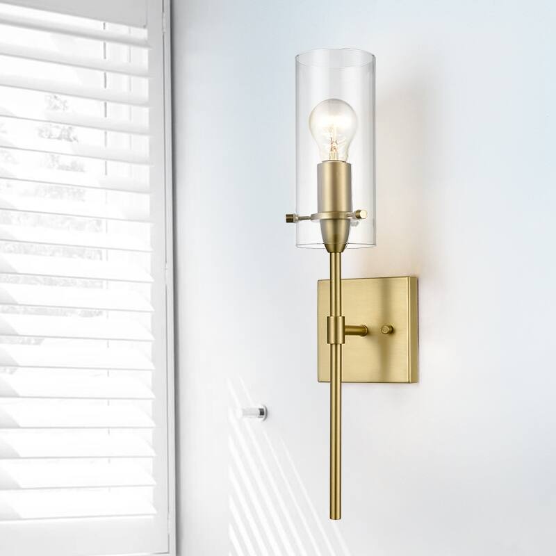 Light Society Montreal Clear Glass Wall Sconce