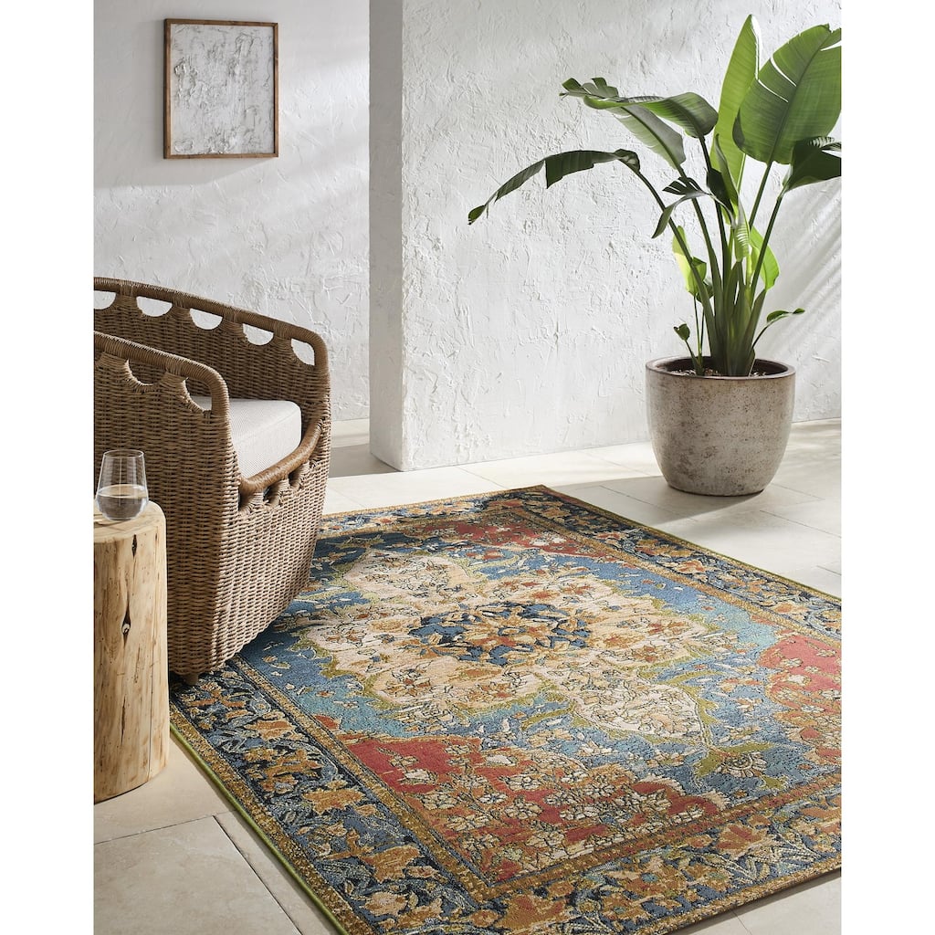 Livabliss Warsaw Traditional Indoor / Outdoor Area Rug