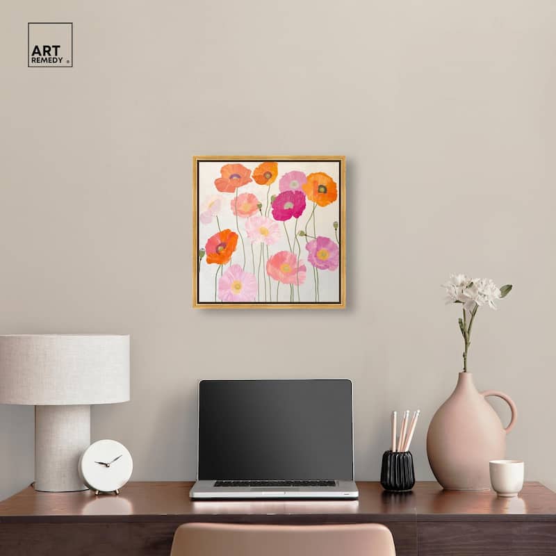 Sunset Poppy Chorus II Canvas by Art Remedy