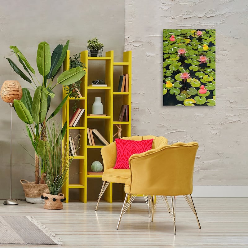 Stupell Rubber Ducks on Pond Lilies Canvas Wall Art Design By Ashley Singleton