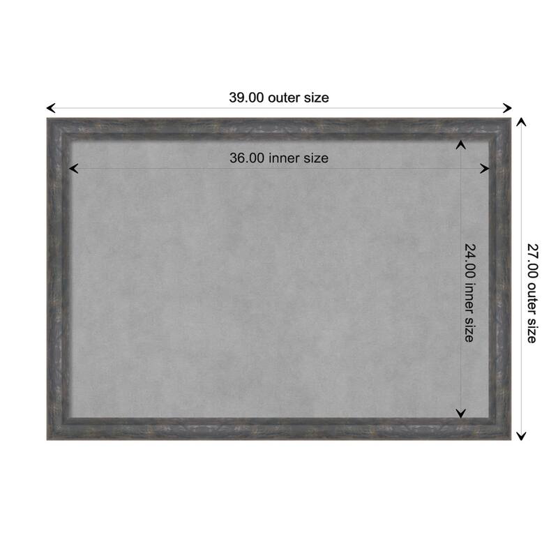 Amanti Art Angled Metallic Rainbow Framed Magnetic Board - Board Size 36x24