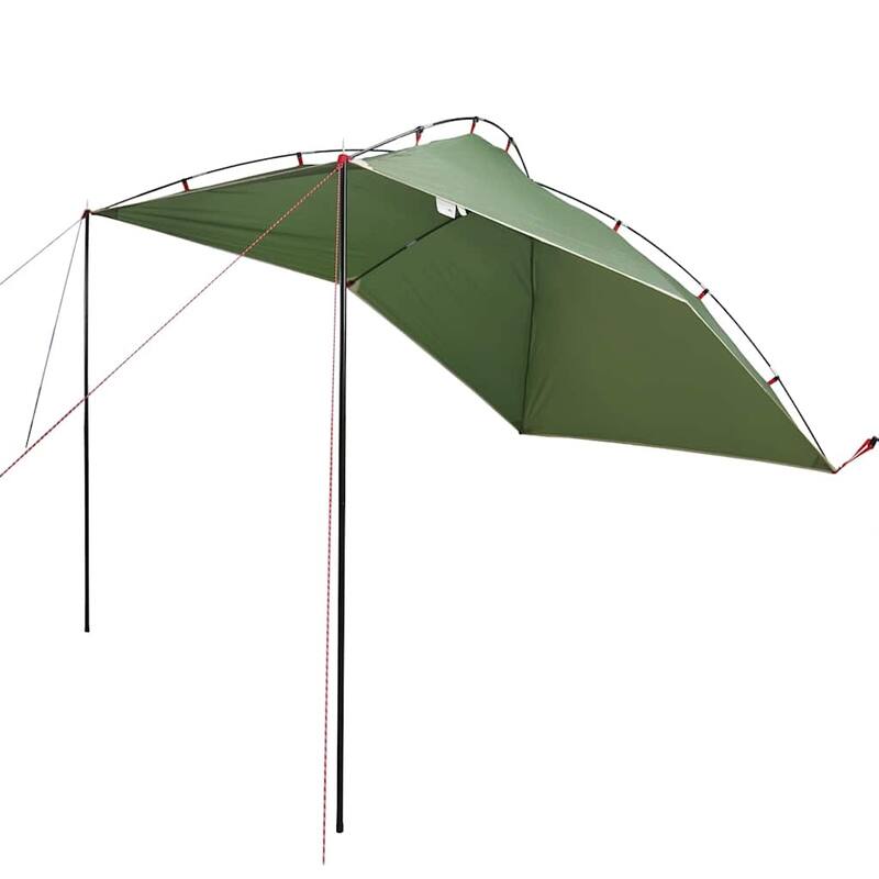 vidaXL Car Tent Green Waterproof - 133.9 x 180/250 x 78.7"