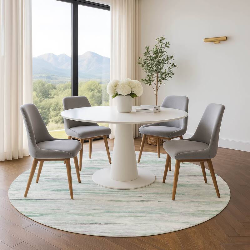 Premium Washable Super Soft Stripe Ombre Mayfield Rug - Aloe - 8' x 8'