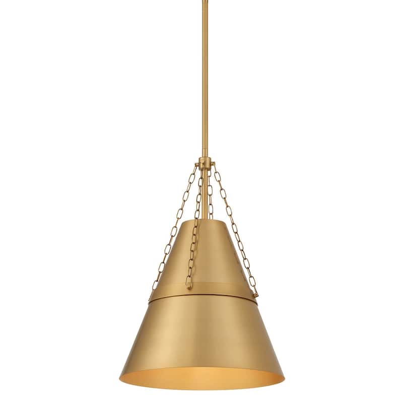 Minka Lavery 3933 Springfield 12" Wide Pendant with Steel Shade - Legacy Brass