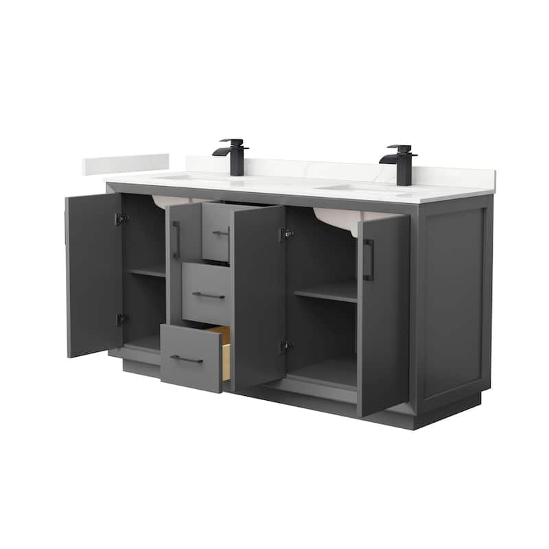 Wyndham Collection WCF414166D-QTZ-UNSMXX Strada 66" Free Standing
