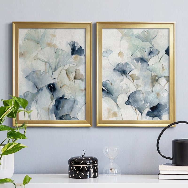 Indigo Ginkgo I Premium Framed Print - Ready to Hang - Multi-Color