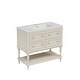preview thumbnail 16 of 31, 36″ Modern Bathroom Vanity with Mirror Medicine Cabinet & 4-Drawer Storage Cabinet