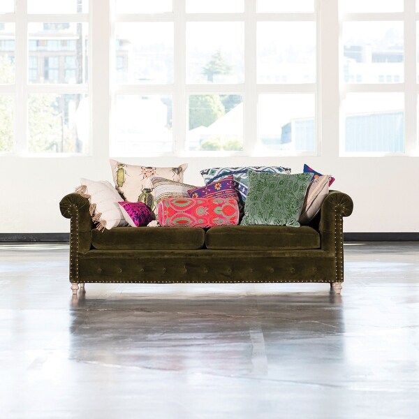 Cotton velvet sofa discount