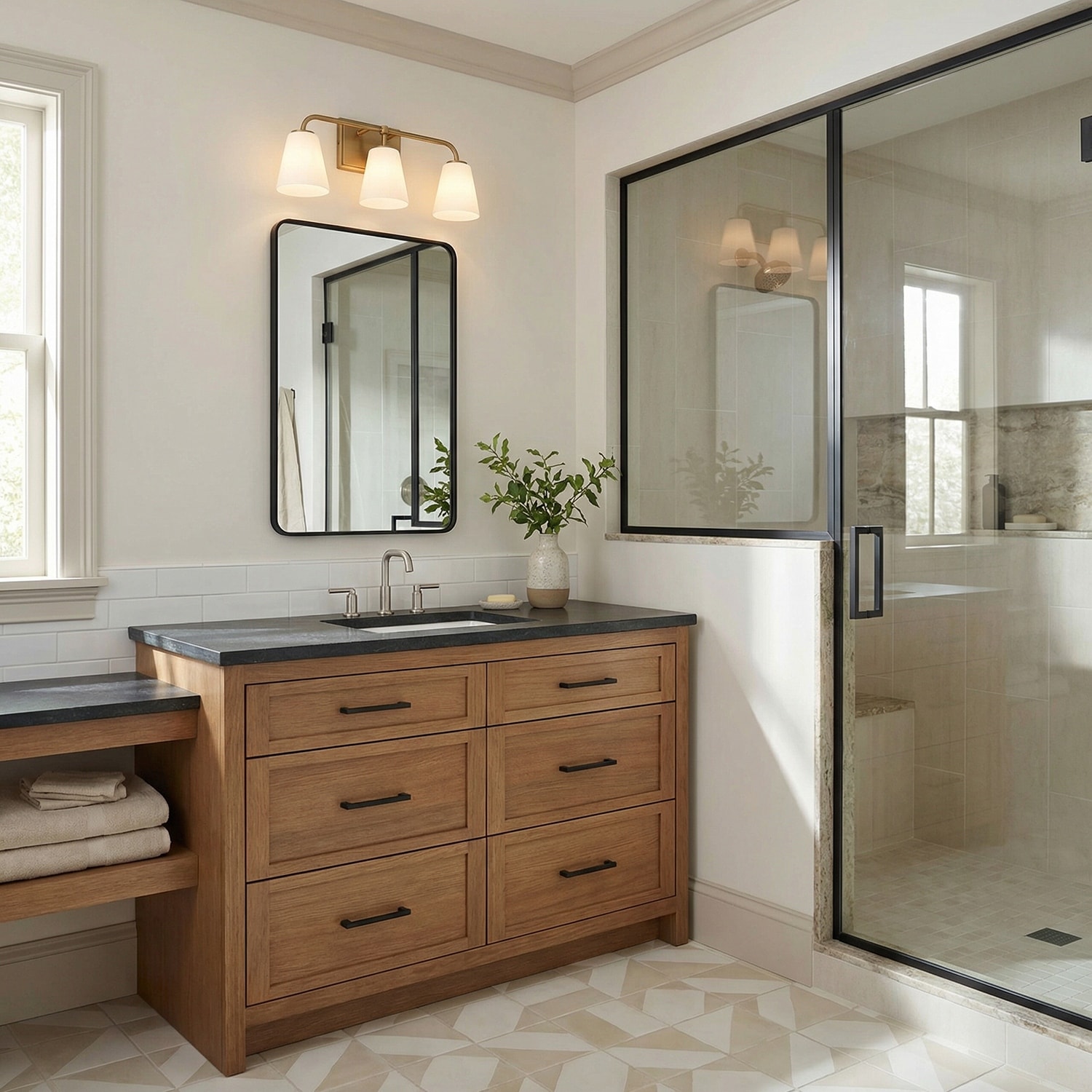 Brody 3-light Bath/ Vanity Fixture w/ Soft White Glass