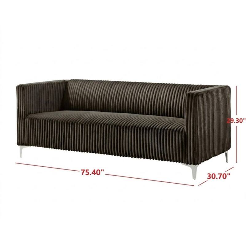 Clayfell Gavin 2-Piece Velvet Living Room Set with Loveseat and Sofa, Square Arm Design, Channel Tufted Upholstery