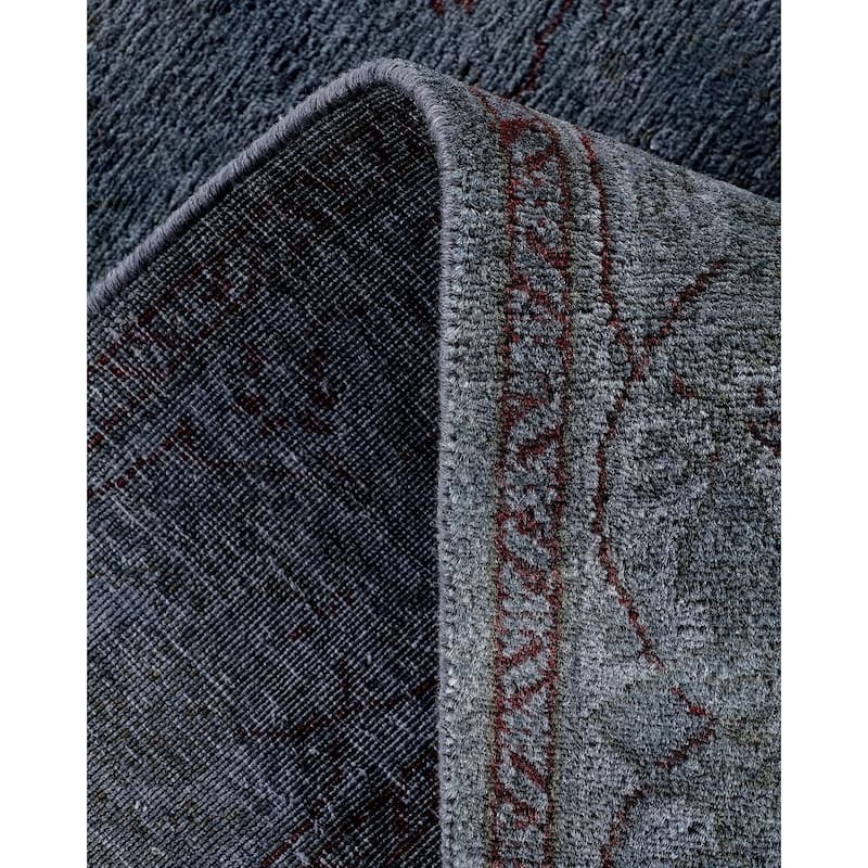 Contemporary Overdyed Wool Hand Knotted Runner - 2' 6" x 11' 10"