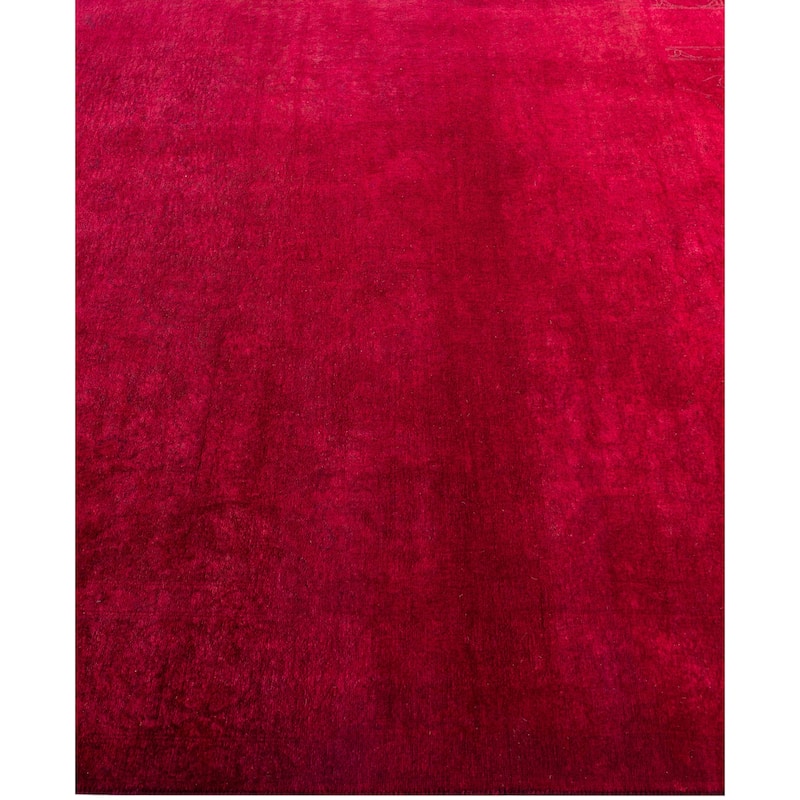 Overdyed One-of-a-Kind Hand-Knotted Area Rug - Purple - 3' 10" x 6' 0"