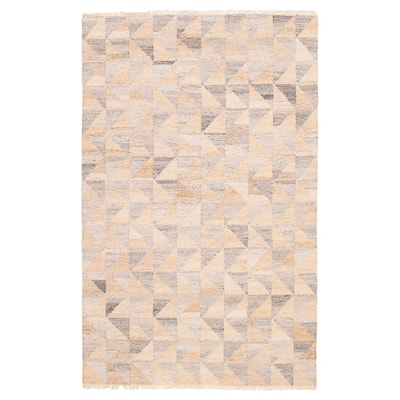 Ankara FW Beige, Grey Kilim 5'1" x 8'1" - 5'1 x 8'1