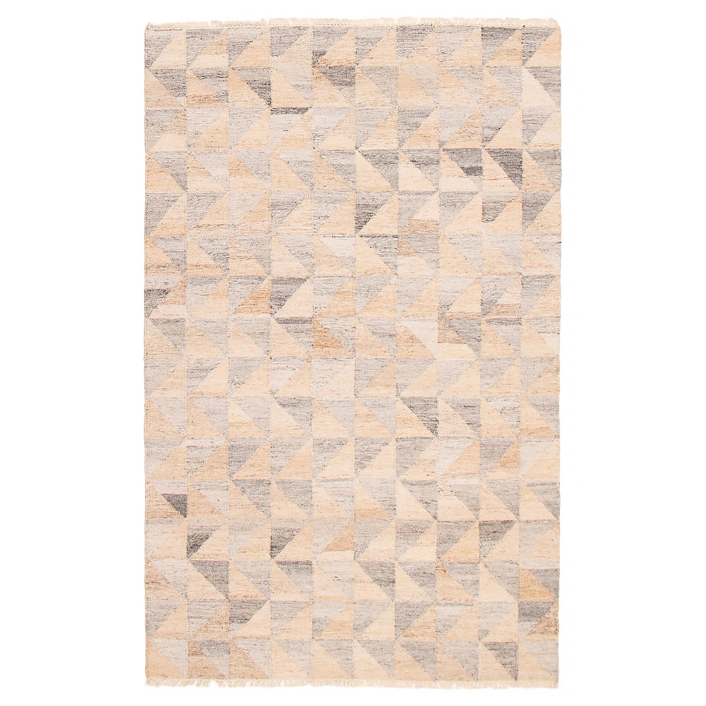 Ankara FW Beige, Grey Kilim 5'1" x 8'1" - 5'1 x 8'1