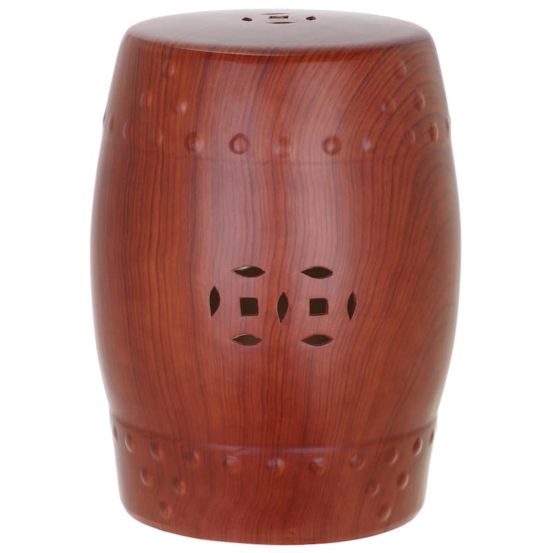 SAFAVIEH Olessia Forest Red Ceramic Decorative Garden Stool