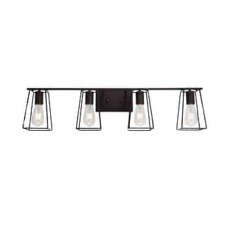 4-Light Oil Rubbed Bronze Vanity Lights for Bathroom - 34.2" D x 7.5" W x 8.9" H