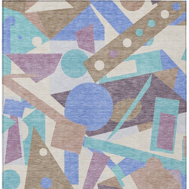 HomeRoots Geometric Modern Rectangle Outdoor Rug