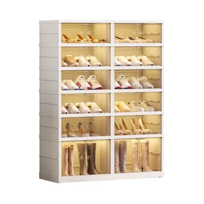 Portable Wardrobe Closet Storage Organizer for Clothes - N/A