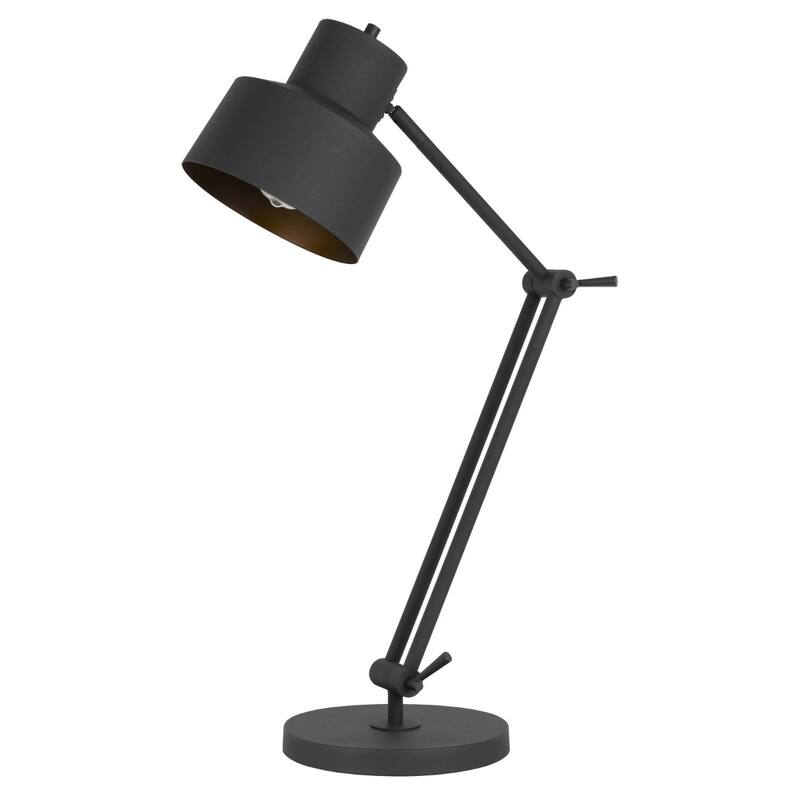 33" Modern Black Adjustable Desk Lamp with Dimmable Light and Metal Cone Shade Plug-In Cord - 33”H x 9”W x 20.5”D