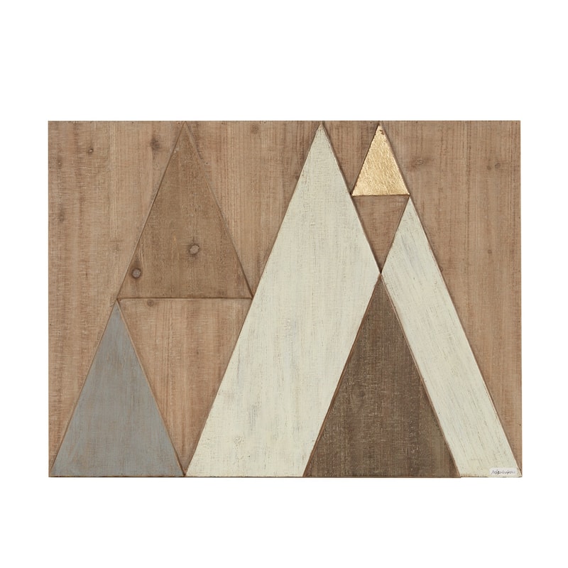 INK+IVY Ranger Layered Triangles Wood Wall Decor - Natural