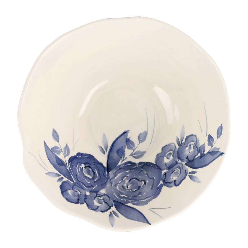 viva by VIETRI Blue Camellia Deep Serving Bowl