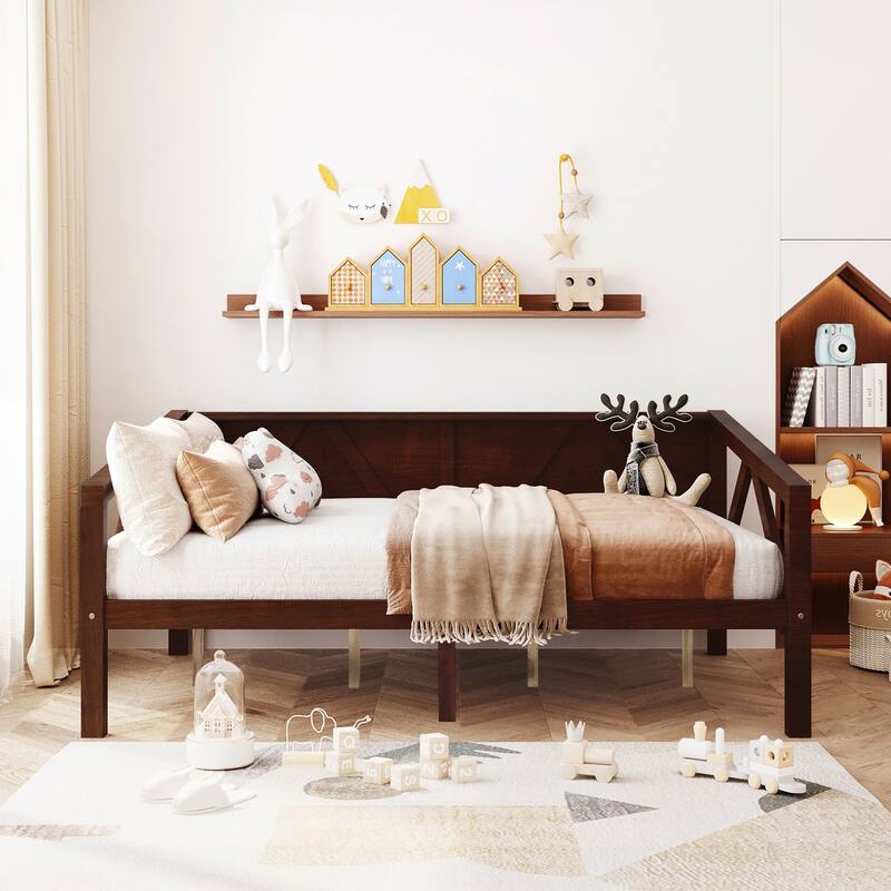 Full size Elegant MultiFunctional Daybed with Sturdy Storage Space - Espresso
