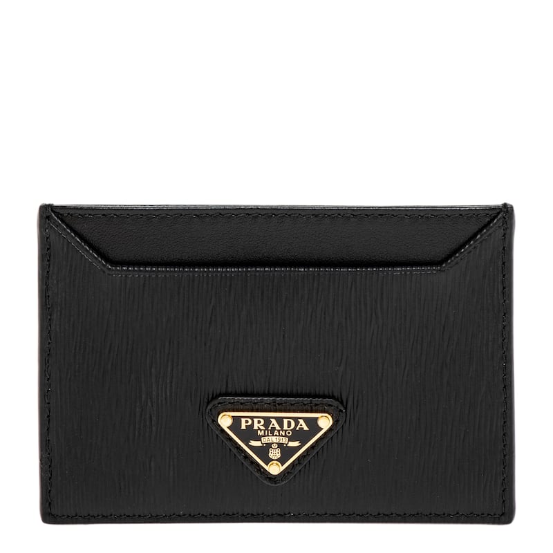 Prada Leather Card Holder - Black
