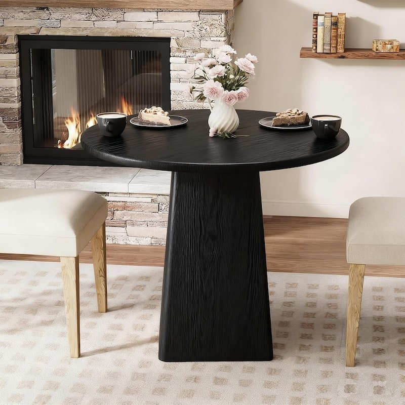 31.5-Inch Round Dining Room Table for 2-4, Small Kitchen Dinner Table for Dining Room Living Room