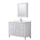 Option White, Chrome Trim, White Quartz Top