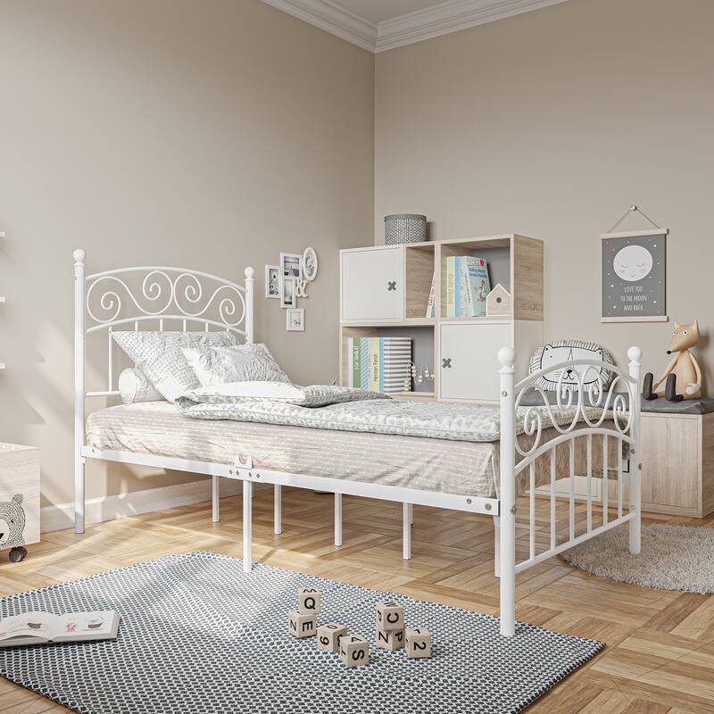Bed Frame with Headboard and Footboard