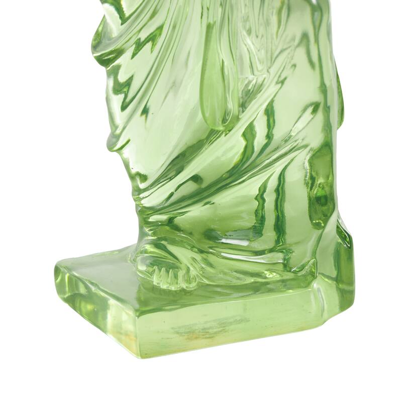 Light Blue, Orange or Green Resin Tinted Woman Decorative Sculpture