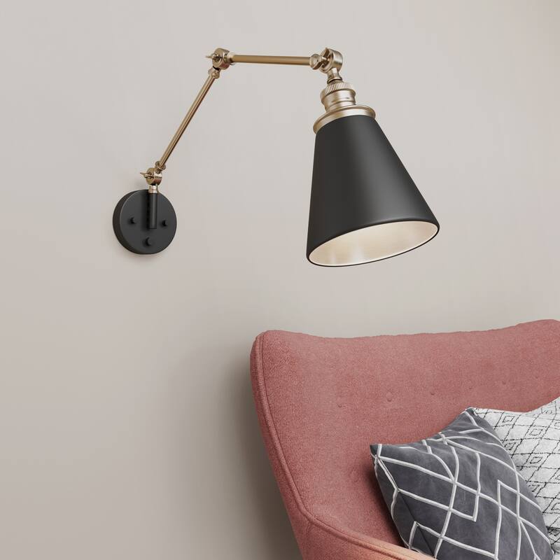 Evonne 1-Light Swing Arm Sconce Light