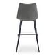 preview thumbnail 6 of 7, NADAAL STUDIOS Florian Counter Stool, Performance Upholstery and Steel Legs, Dark Grey - Set of 2