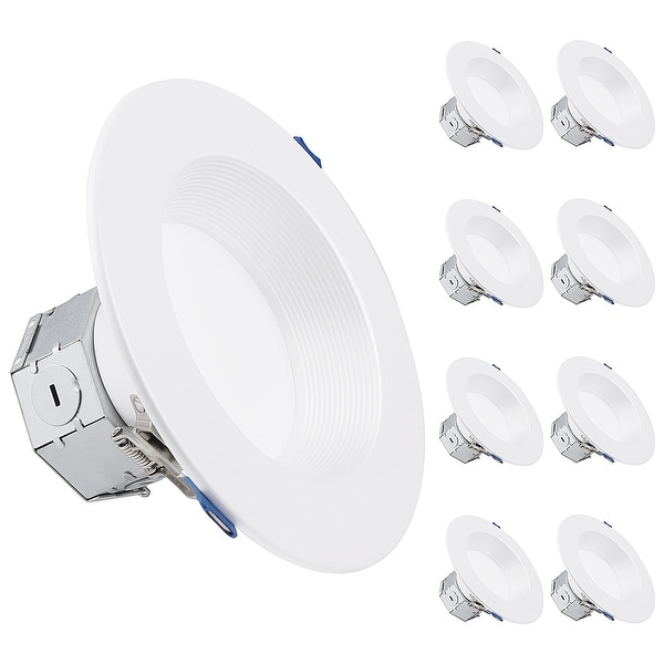 8-Pack 6 Inch 15W LED Canless Recessed Light IC rated. Opens flyout.
