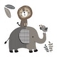 preview thumbnail 7 of 6, Lambs & Ivy Urban Jungle Animals Gray/Brown/White Nursery 4-Piece Baby Crib Bedding Set